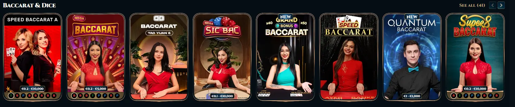 Wonderluck Speed Baccarat live table by Pragmatic Play Live with banker and player betting areas